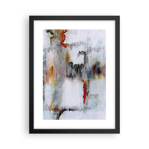 Poster in black frame - With a Stick on Water - 30x40 cm