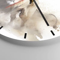 Clock face with lines