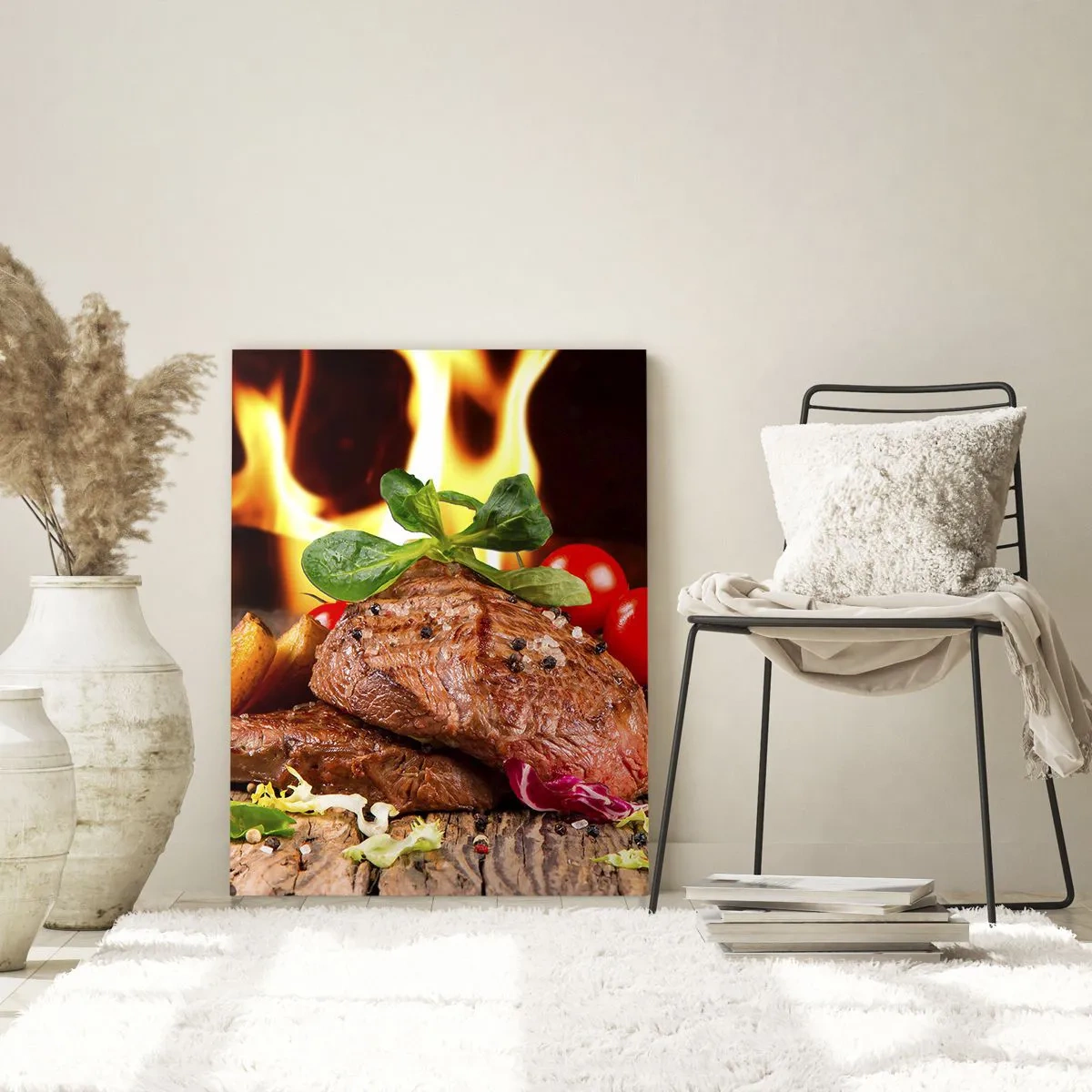 Glass picture - Smokey Barbecue - 50x70 cm
