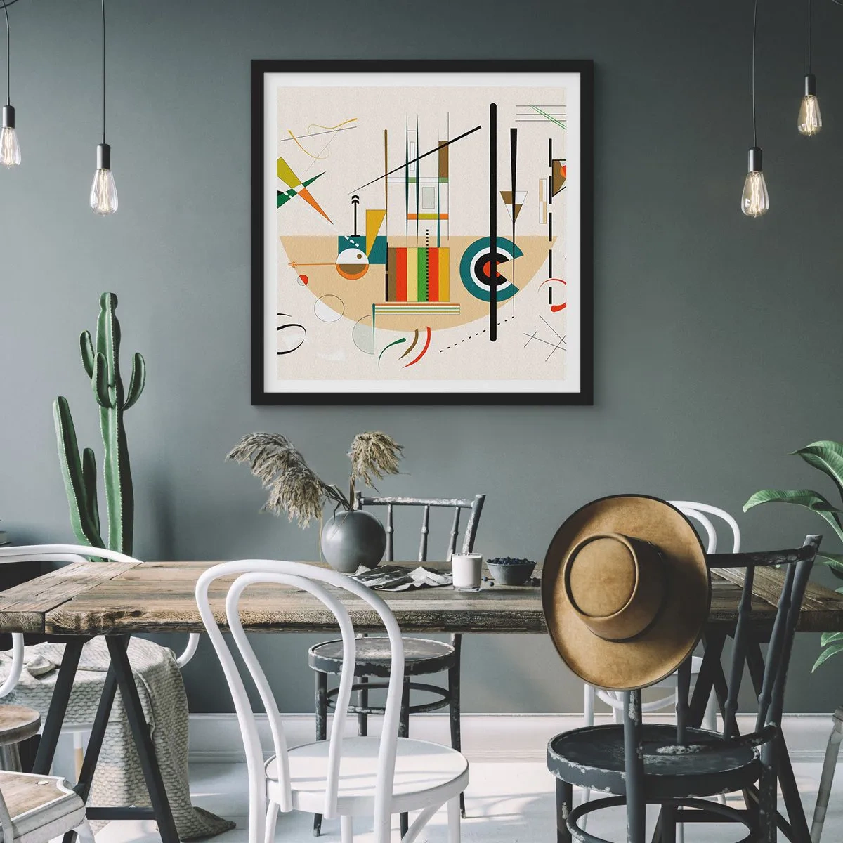 Poster in black frame - And the World Laughs - 50x50 cm