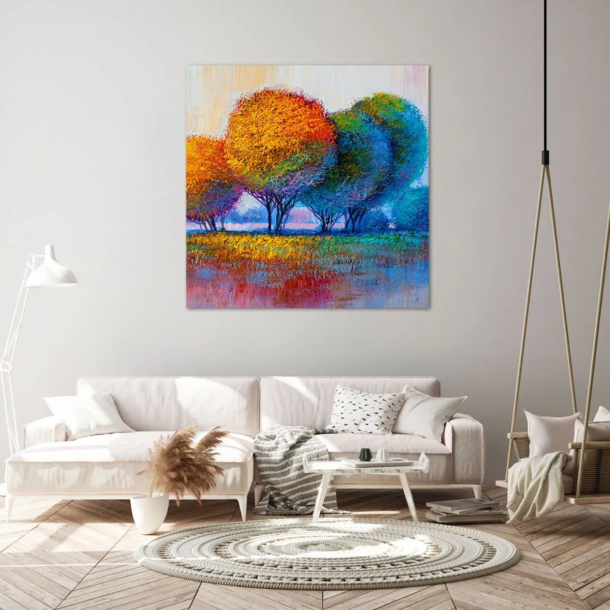 Canvas picture - Cluster of Dashing Colours - 70x70 cm