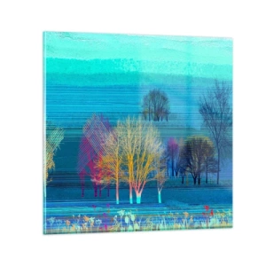 Glass picture - Combed Landcsape - 70x70 cm
