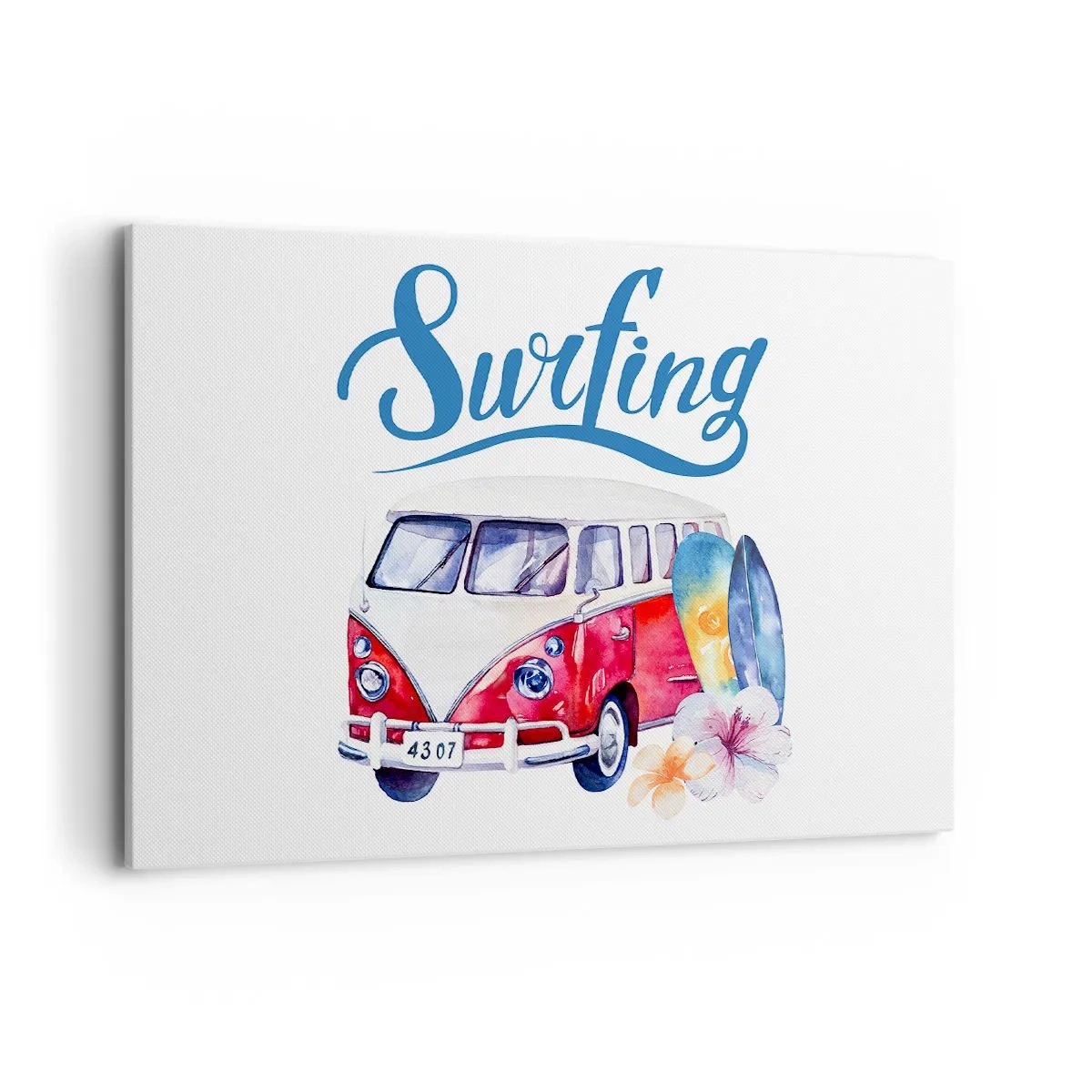 Canvas picture - Surfer's Van - 100x70 cm