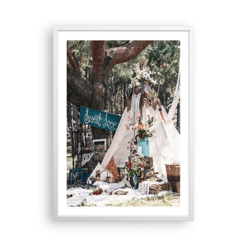 Poster in white frmae - Make Love… - 50x70 cm