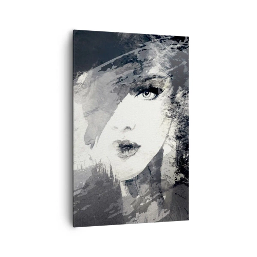 Canvas picture - From Behind Grey Voile - 80x120 cm