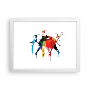 Poster in white frmae - Everyone Can Dance - 40x30 cm