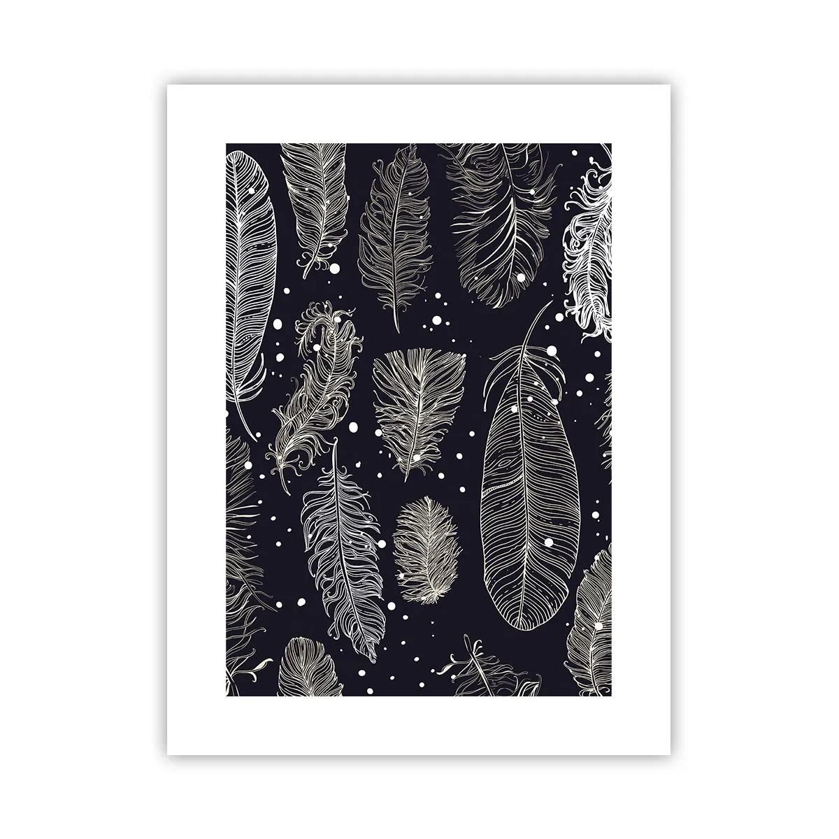 Poster - Feathery Lace - 30x40 cm