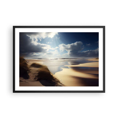 Poster in black frame - Beach, Wild Beach - 70x50 cm