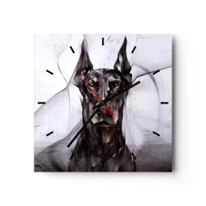 Wall clock - Clock on glass - Born to Nobility - 40x40 cm