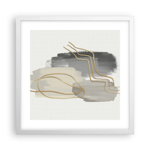 Poster in white frmae - Persistance and Movement - 40x40 cm