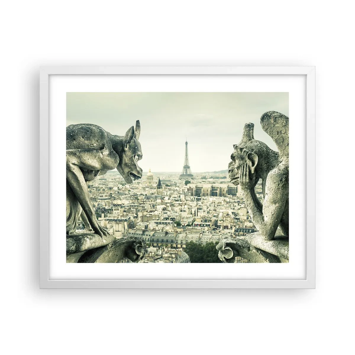 Poster in white frmae - Parisian Talks - 50x40 cm