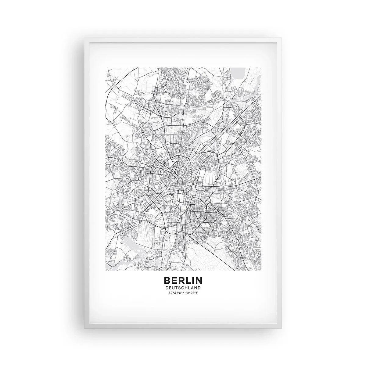 Poster in white frmae - Flower of Berlin - 61x91 cm