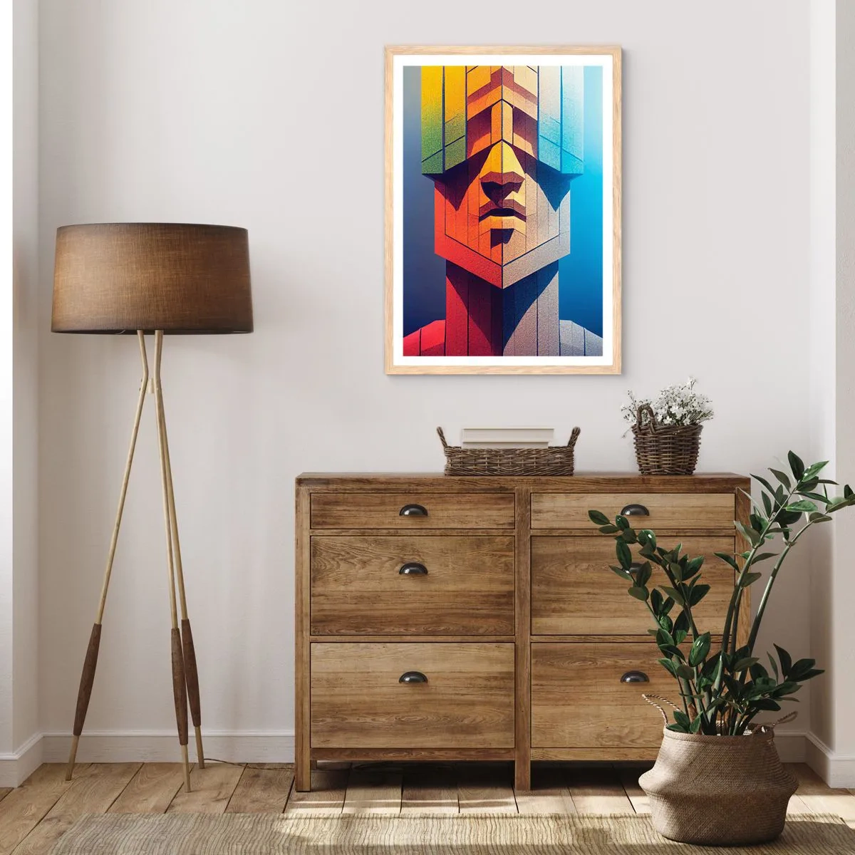 Poster in light oak frame - Man of Principles - 40x50 cm