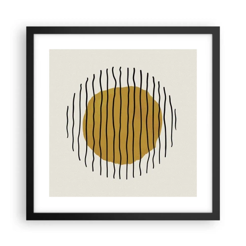 Poster in black frame - Abstract Shivering from Heat - 40x40 cm