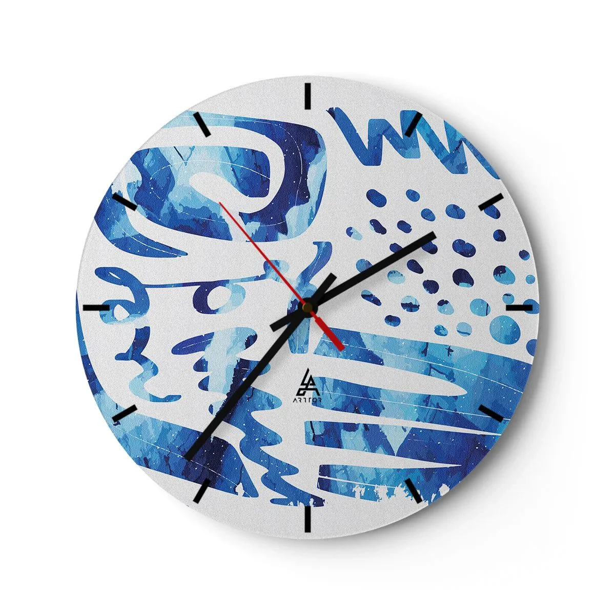 Wall clock - Clock on glass - Return to the Roots - 40x40 cm