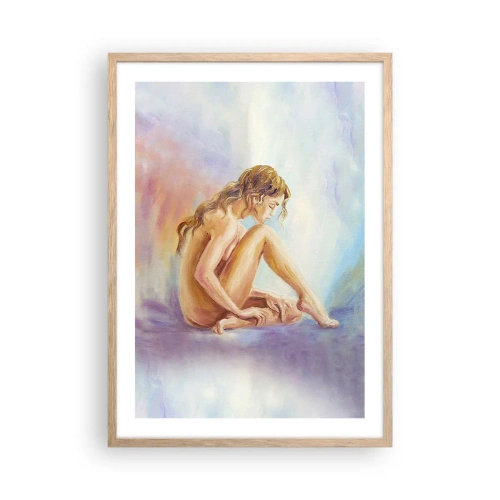 Poster in light oak frame - Nude of Youth - 50x70 cm