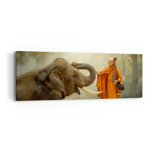 Canvas picture - Unexpected Meeting - 90x30 cm