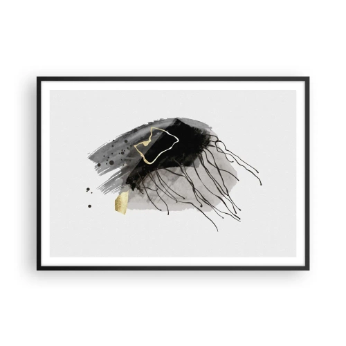 Poster in black frame - In Black and Gold - 100x70 cm