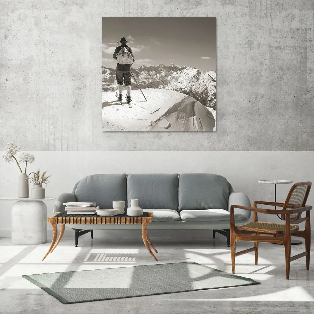 Glass picture - Mountains Are the Same - 70x70 cm