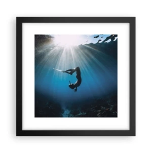 Poster in black frame - Underwater dance - 30x30 cm