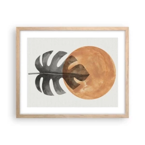 Poster in light oak frame - Always the Sun - 50x40 cm