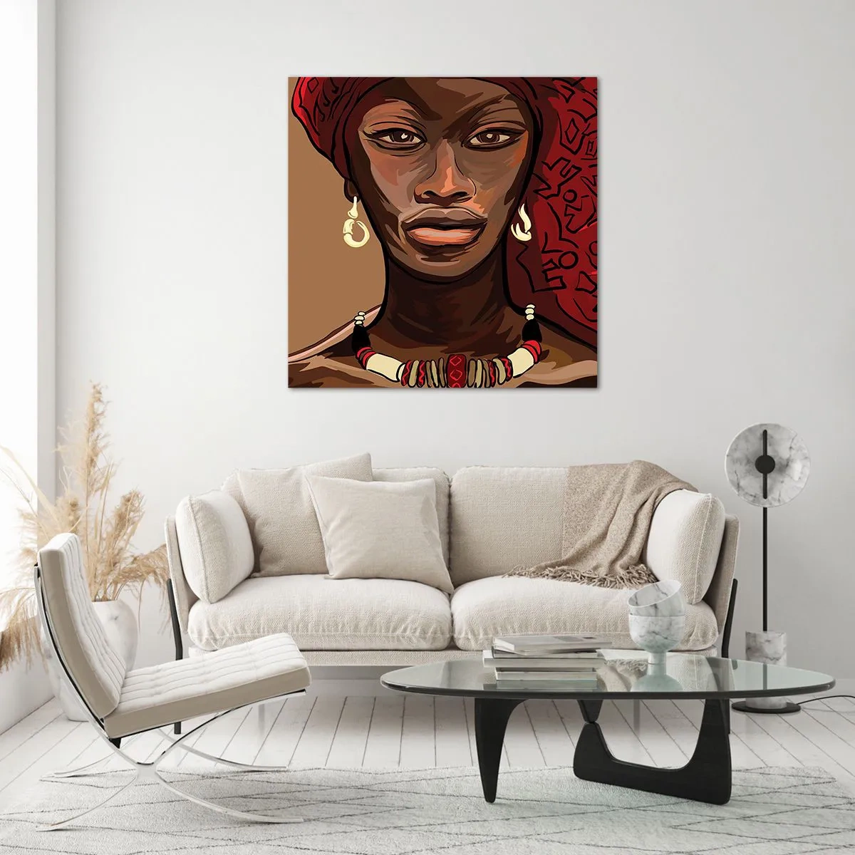 Glass picture - Ebony Venus - 70x70 cm