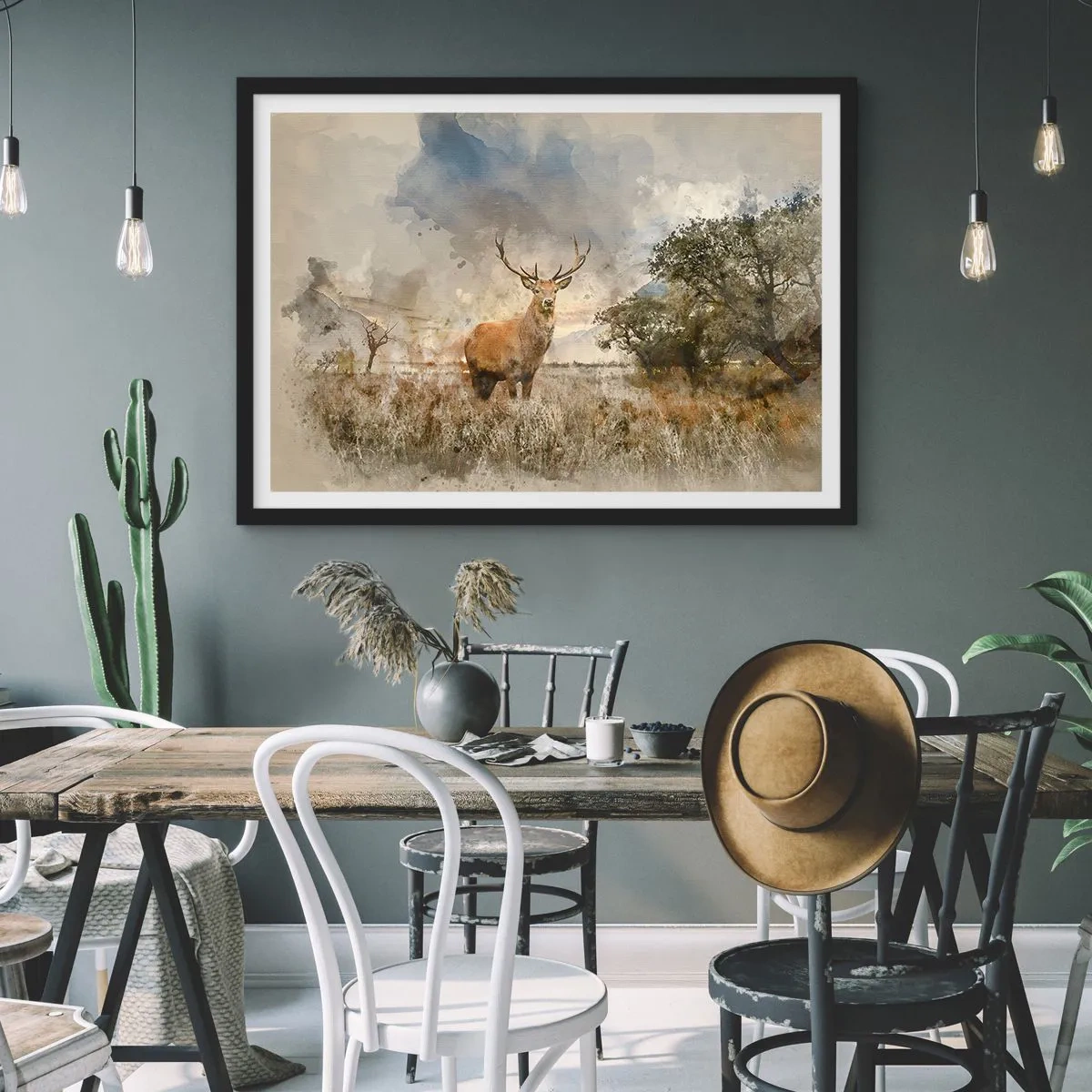 Poster in black frame - Dignity - Strength - Majesty - 70x50 cm