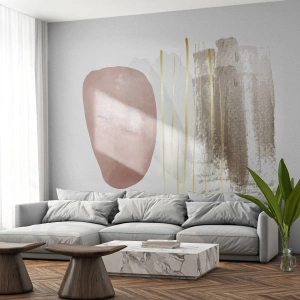 Photo Wallpaper Standard Eco - Abstract Colonnade - Abstraction, Piece, Modern Pattern - 150x105 cm