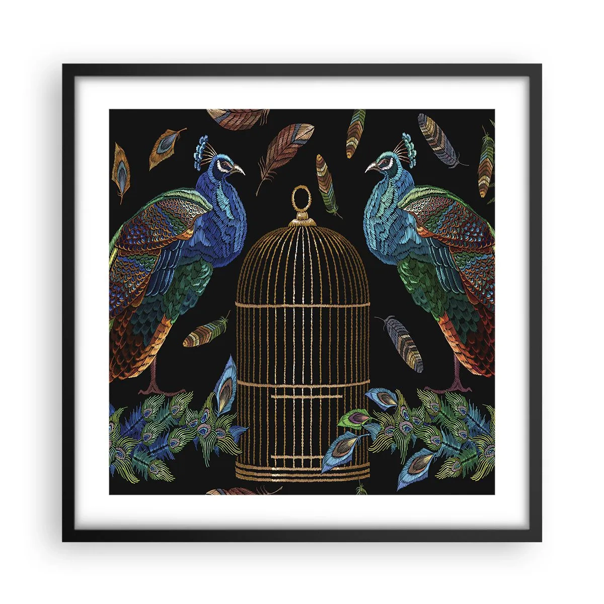 Poster in black frame - In Royal Robes - 50x50 cm