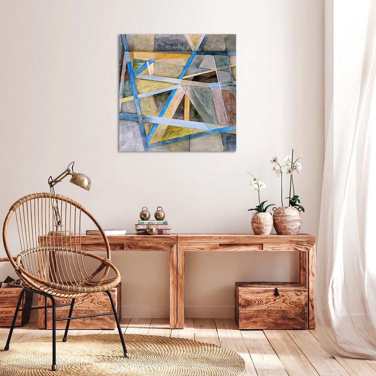 Canvas picture - Straight Or Slanted? - 50x50 cm