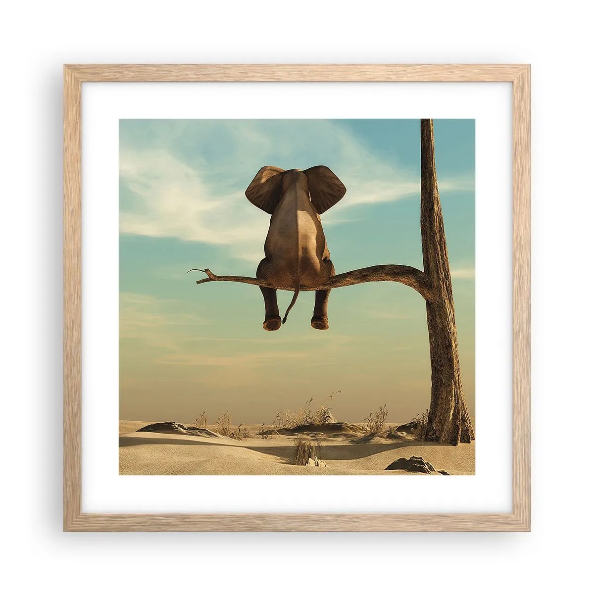 Poster in light oak frame - New Point of View - 40x40 cm