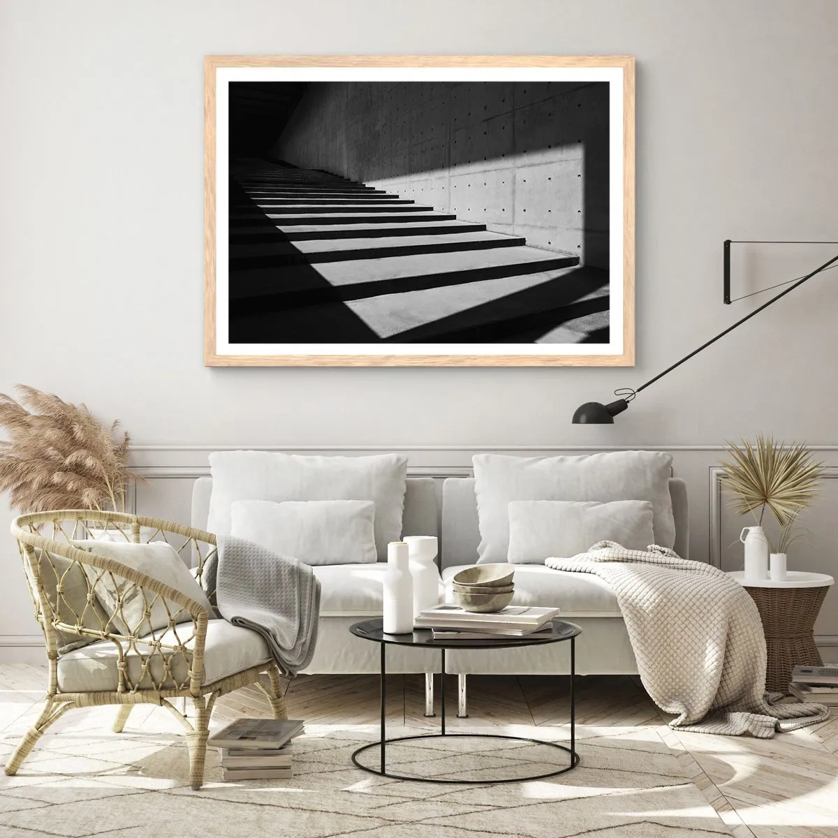 Poster in light oak frame - Raw Beauty of Modernism - 40x30 cm