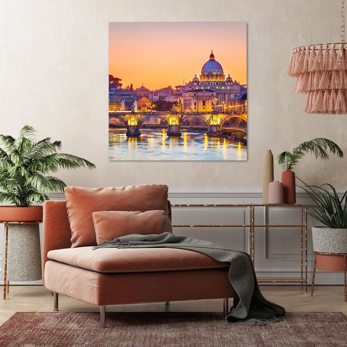 Canvas picture - Twilight over Eternal City - 40x40 cm