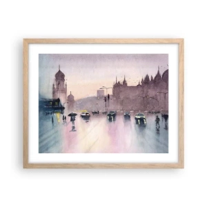 Poster in light oak frame - In a Rainy Fog - 50x40 cm