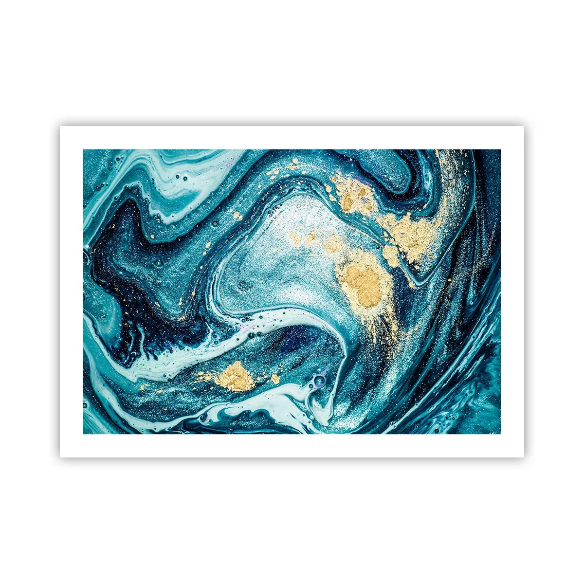 Poster - Blue Whirl - 70x50 cm