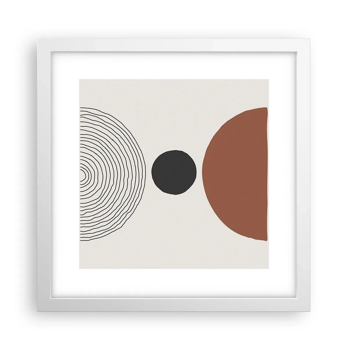 Poster in white frmae - In the Centre of Attention - 30x30 cm