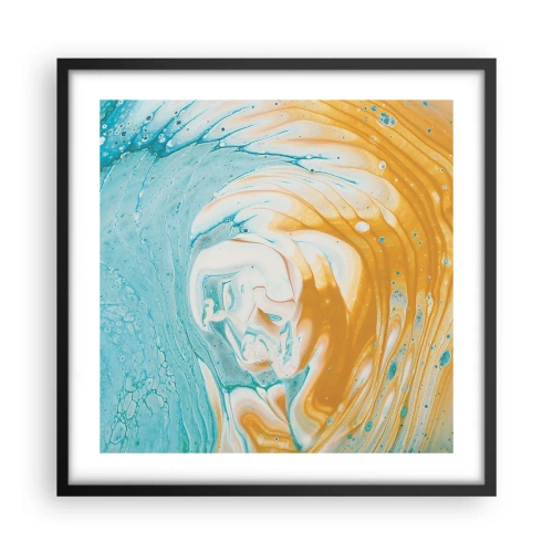 Poster in black frame - Pastel Swirl - 50x50 cm