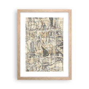 Poster in light oak frame - Waiting to Be Decoded - 30x40 cm