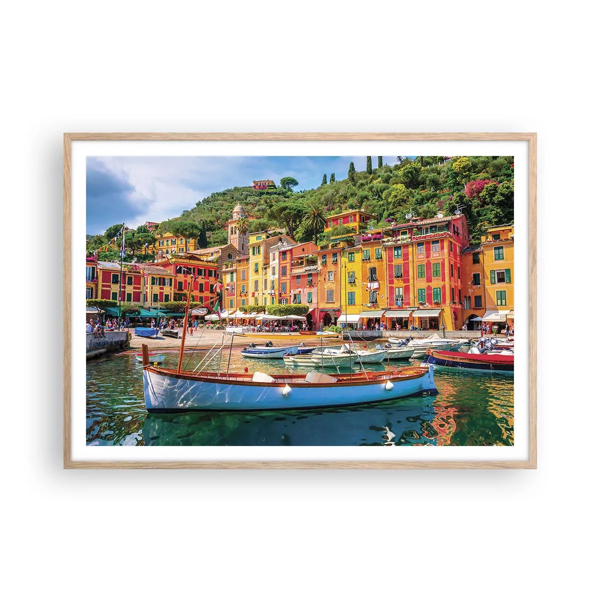 Poster in light oak frame - Italian Morning - 100x70 cm