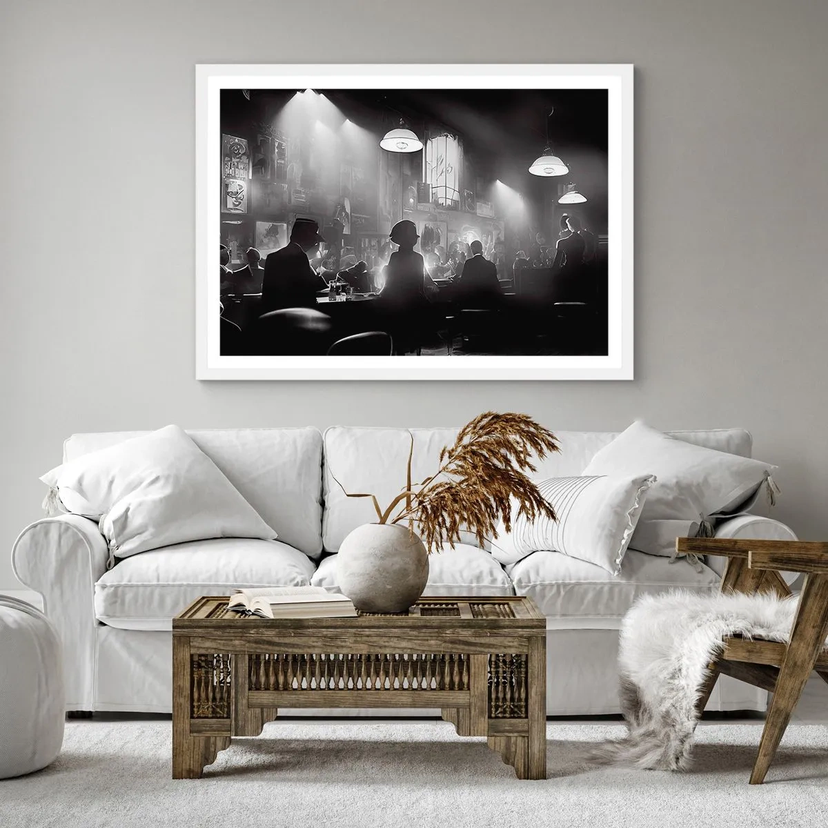 Poster in white frmae - In Jazz Ambiance - 50x50 cm