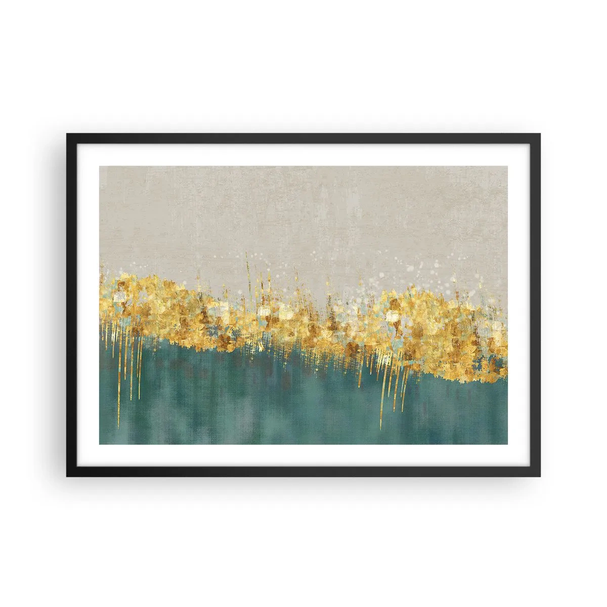 Poster in black frame - Golden Border - 70x50 cm