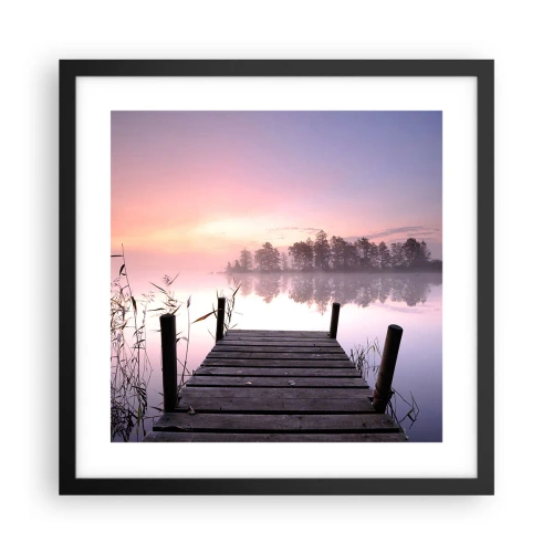 Poster in black frame - Out from a Lilac Fog… - 40x40 cm