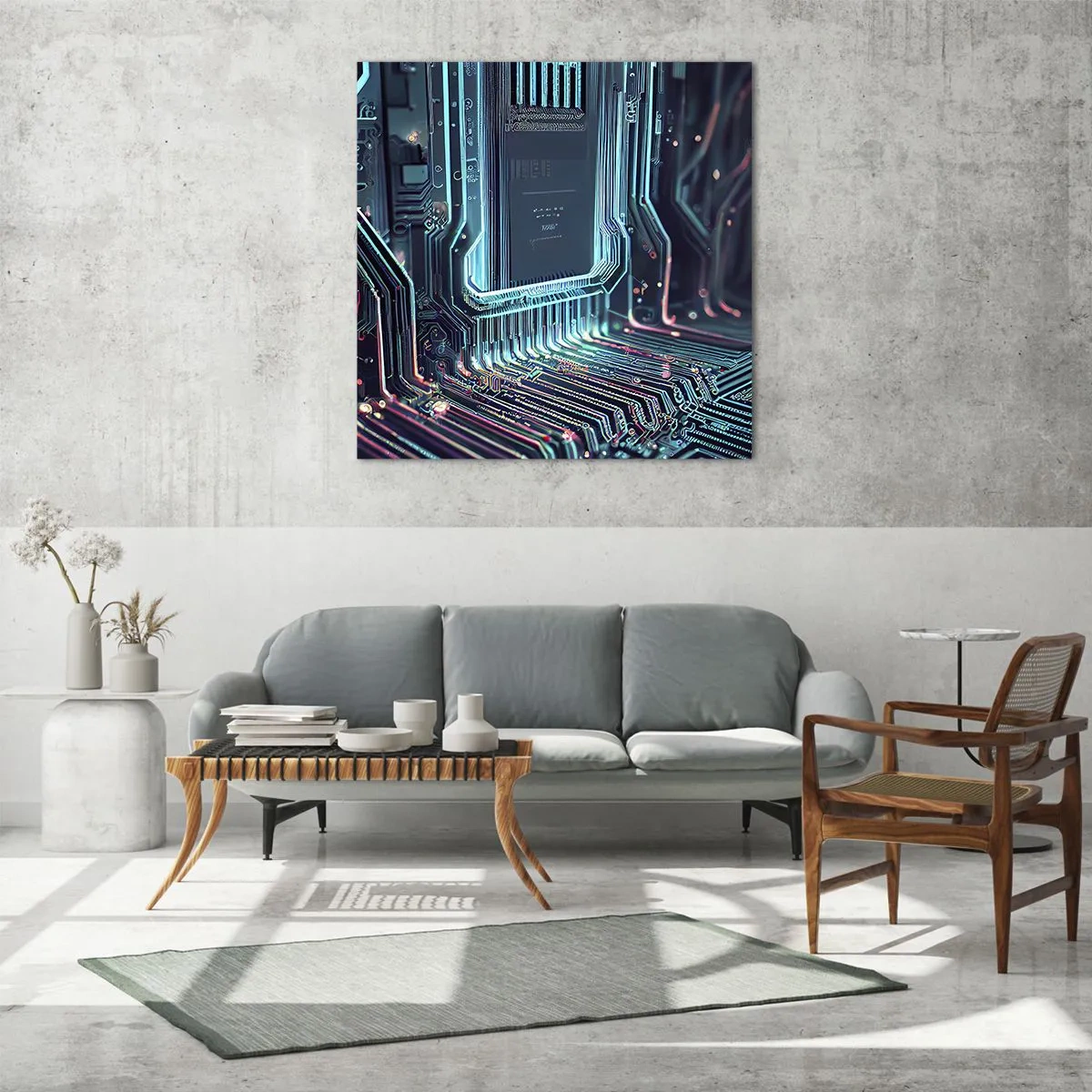 Glass picture - I Was Just Thinking… - 50x50 cm