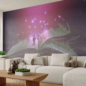Photo Wallpaper Premium Sand - Invitation to Another World -Read It! - Graphics, Abstraction, Piece - 450x315 cm
