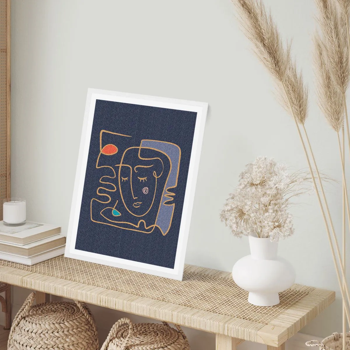 Poster in white frmae - Deeply In Thoughts - 70x100 cm