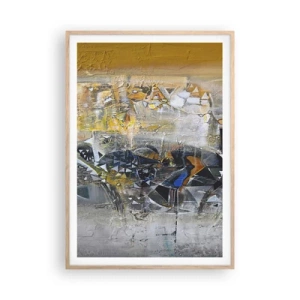 Poster in light oak frame - All Will Work out - 70x100 cm