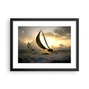 Poster in black frame - With and against the Wind - 40x30 cm