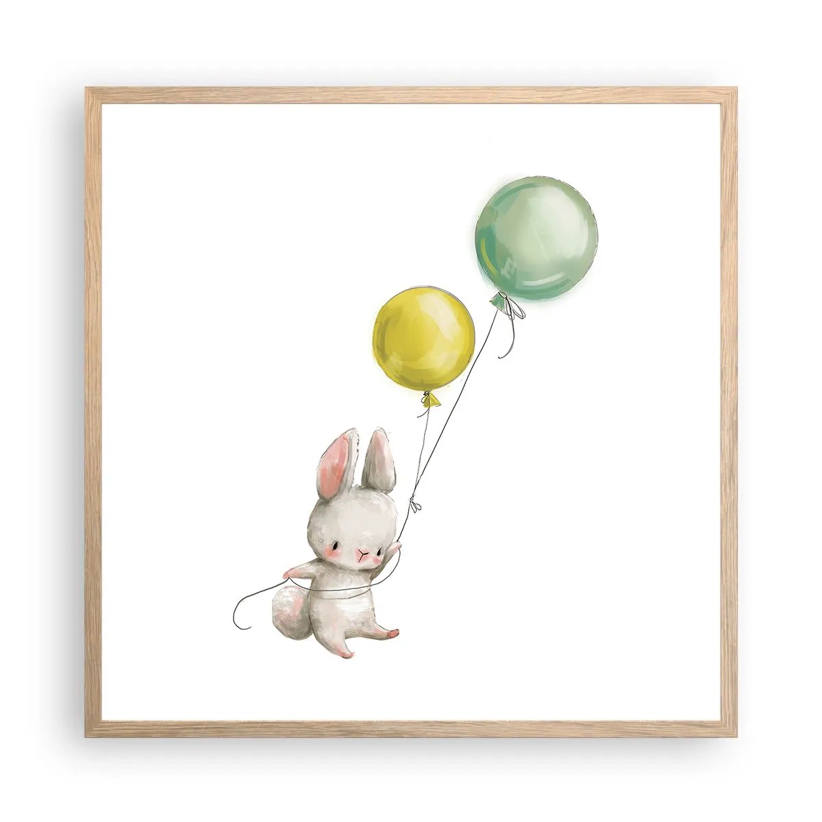 Poster in light oak frame - I Will Fly Too! - 60x60 cm