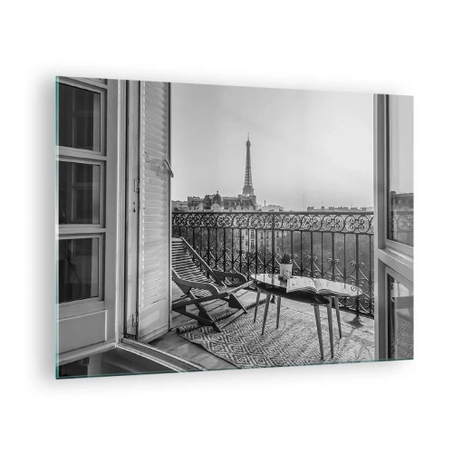 Glass picture - A Parisian afternoon - 70x50cm - Parisian Afternoon - Modern wall decoration for the living room and bedroom ARTTOR