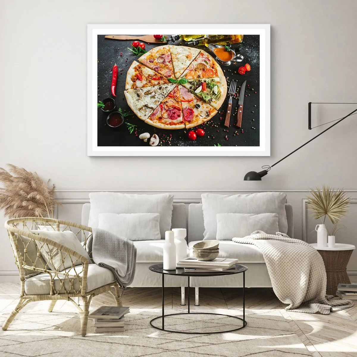 Poster in white frmae - Range of Flavours - 100x70 cm